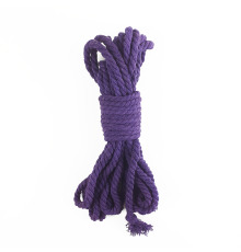 Хлопковая веревка BDSM 8 метров, 6 мм, цвет лаванда