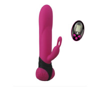 Вібратор з обертанням стовбура Adrien Lastic Bonnie & Clyde з пультом LRS, з петелькою для пальчика