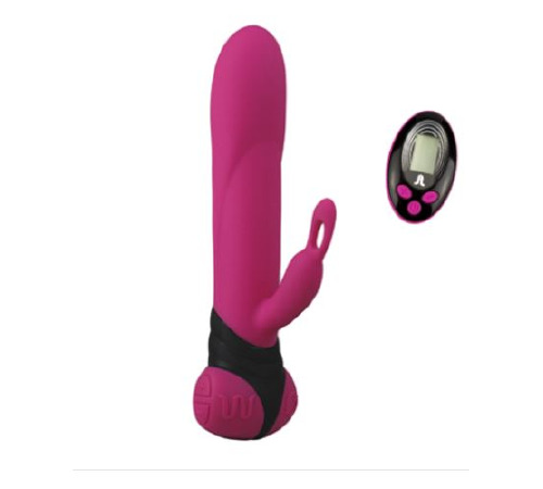 Вібратор з обертанням стовбура Adrien Lastic Bonnie & Clyde з пультом LRS, з петелькою для пальчика