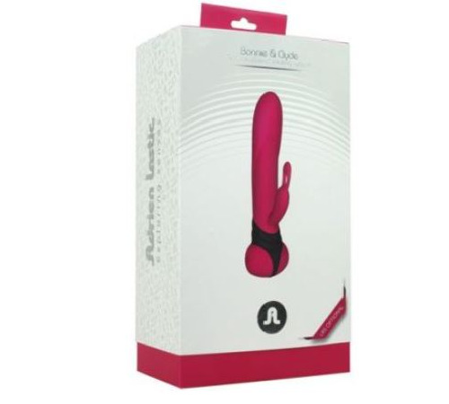 Вібратор з обертанням стовбура Adrien Lastic Bonnie & Clyde з пультом LRS, з петелькою для пальчика