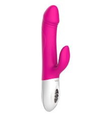 Пульсатор-кролик Leten Vibrator Realistic с подогревом и вибрацией клиторального отростка