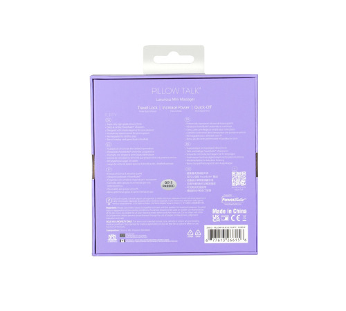 Роскошный вибратор PILLOW TALK - Special Edition Flirty Purple с кристаллом Сваровски