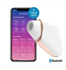 Вакуумный клиторальный стимулятор Satisfyer Love Triangle White с управлением через интернет