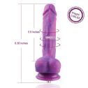 Фаллоимитатор 8.2″ с вибрацией для секс-машин Hismith Purple Silicone Dildo with Vibe