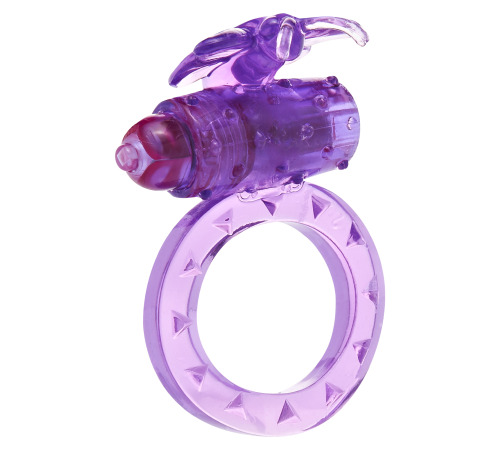 Эрекционное кольцо с вибрацией Toy Joy, фиолетовое