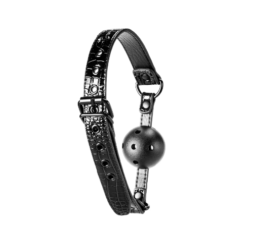 Кляп BLAZE BALL GAG CROCO BLACK
