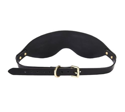 Розкішна маска на очі Zalo Blindfolds Black, натуральна шкіра