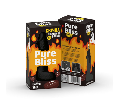 Ароматна свічка пікантної форми Pure Bliss Black Coffee Shot (Кава) 15 см