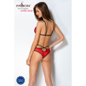 Комплект белья Passion PEONIA SET L/XL red, бра, трусики