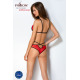 Комплект білизни Passion PEONIA SET L/XL red, бра, трусики