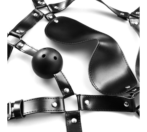 Кляп - маска Art of Sex Deymon, с пластиковым шаром