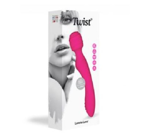 Вибромассажер 2в1 Love To Love TWIST Rose, 2 мотора, стимулирующий рельеф, водостойкий
