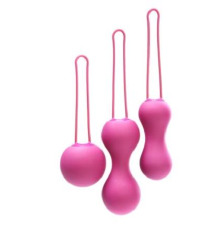 Набор вагинальных шариков Je Joue - Ami Fuchsia, диаметр 3,8-3,3-2,7см, вес 54-71-100г