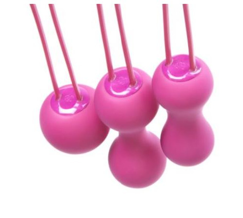 Набор вагинальных шариков Je Joue - Ami Fuchsia, диаметр 3,8-3,3-2,7см, вес 54-71-100г