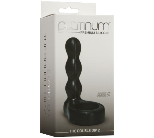 Насадка для двойного проникновения Doc Johnson The Double Dip 2 Black, для пениса или игрушки