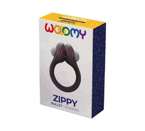 Эрекционное виброкольцо Wooomy Zippy, 1 виброрежим, диаметр 3–4,2 см