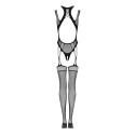 Ажурный бодистокинг с отверстиями Obsessive Bodystocking G327 black S/M/L, черный, комбинезон, с дос