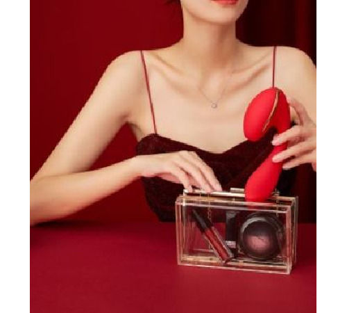 Вакуумний вібратор KISTOY Tina з підігрівом, вагінально-кліторальний, діаметр 3,5см