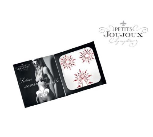 Пэстис из кристаллов Petits Joujoux Gloria set of 3 - Red, украшение на грудь и вульву