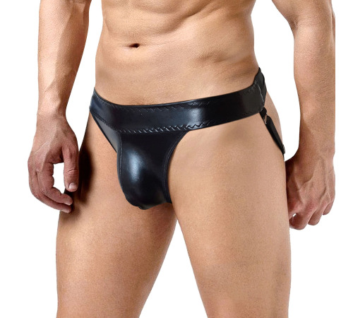 Мужские виниловые трусы Art of Sex - Atlante, размер L-2XL, цвет черный