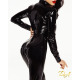 Комбінезон лакований L, блискавка на все тіло, довгий рукав, дуже стильний