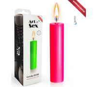 Розовая свеча восковая Art of Sex size M 15 см низкотемпературная, люминесцентная