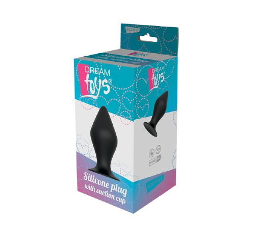 Анальна пробка BLACK PLUG WITH SUCTION CUP