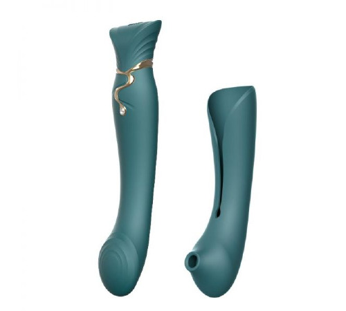 Ультрасучасний Вібромасажер 3 в 1 Zalo Queen, Jewel Green