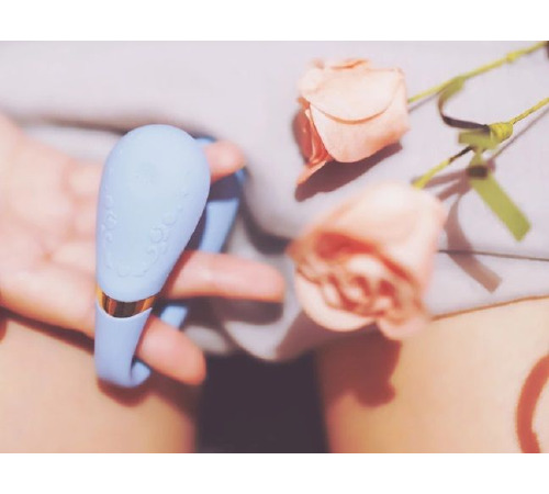 Вибромассажерс функцией управления со смартфона  ZALO Fanfan, Royal Blue