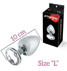 Анальна пробка з кристалом MAI Attraction Toys №74, довжина 10 см, діаметр 4 см