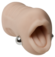 Вибромастурбатор ротик Doc Johnson Sasha Grey - Ultraskyn Vibrating Deep Throat Sucker