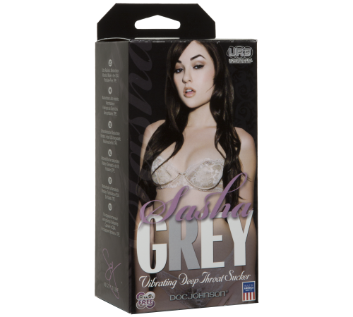 Вібромастурбатор ротик Doc Johnson Sasha Grey - Ultraskyn Vibrating Deep Throat Sucker