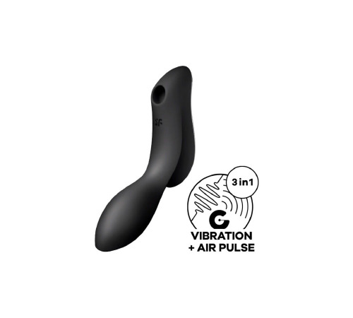 Вакуумний стимулятор з вібрацією Satisfyer Curvy Trinity 2 Black