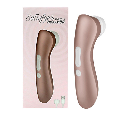 Вакуумний кліторальний стимулятор Satisfyer Pro 2+ Vibration з вібрацією