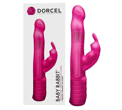 Вибратор-кролик Dorcel Baby Rabbit Pink с жемчужным массажем и вращающейся головкой