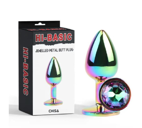 Анальна пробка із кристалом Hi-Basi Jewelled Metel Butt Plug Chisa