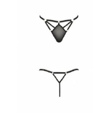 Стринги из стреп MEGGY THONG black L/XL - Passion Exclusive