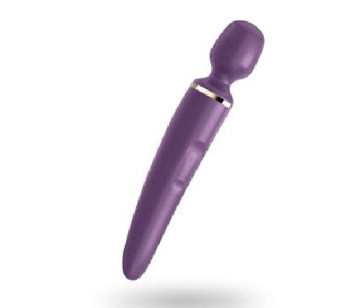 Вібромасажер Satisfyer Wand-er Woman (Purple/Gold) водонепроникний, потужний, розмір XXL