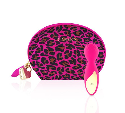 Мини-вибромассажер RIANNE S - Lovely Leopard Mini Wand Pink