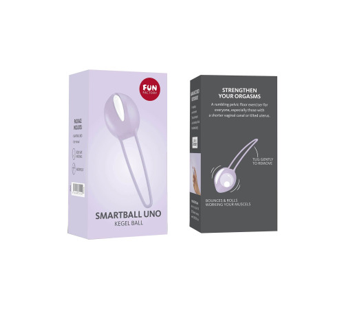 Вагінальна кулька Fun Factory SMARTBALL UNO, бузкова, одинарна, діаметр 3,6 см