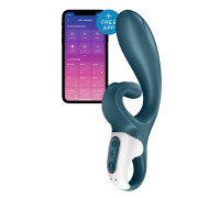 Смарт вибратор кролик Satisfyer Hug Me Bluegrey, 2 мотора, диаметр 4,2см, широкая клиторальная часть