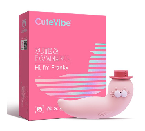 Вакуумный вибратор CuteVibe Franky Pink