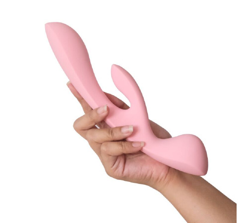 Двусторонний вибратор-кролик Satisfyer Triple Oh Pink, 3 мотора, рукоятка-массажер