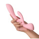 Двусторонний вибратор-кролик Satisfyer Triple Oh Pink, 3 мотора, рукоятка-массажер