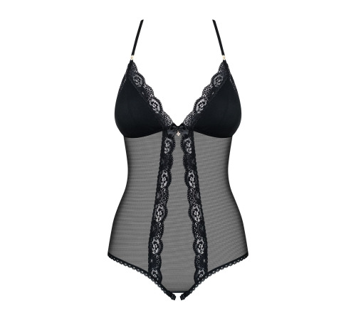 Сітчасте боді з відкритими сідницями Obsessive 841-TED-1 teddy L/XL, чорний