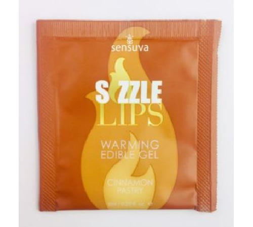 Пробник массажного геля Sensuva - Sizzle Lips Cinnamon Pastry (6 мл)