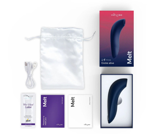 Вакуумний смарт-стимулятор для пар Melt by We-Vibe Midnight Blue, зручно поєднувати з проникним сексом