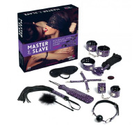 Набор БДСМ  10 предметов Master & Slave, Purple Leopard