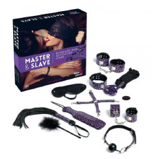 Набор БДСМ  10 предметов Master & Slave, Purple Leopard
