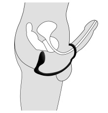 Анальный стимулятор массажер простаты с эрекционным кольцом